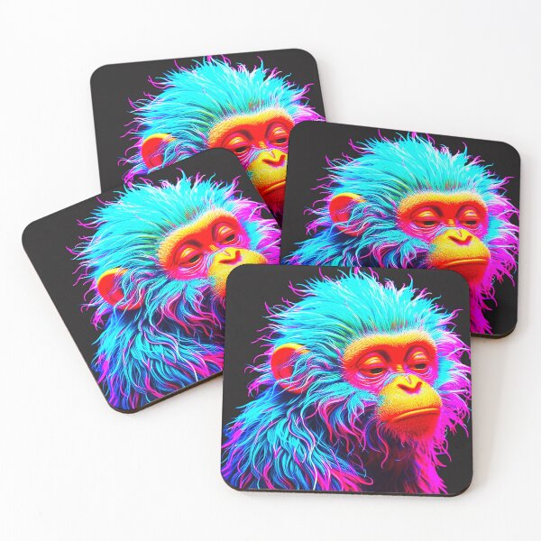 Item preview, Neon Synth-Ape - Volumetric Cyber Primate  designed and sold by A E S T H E T A T A G.