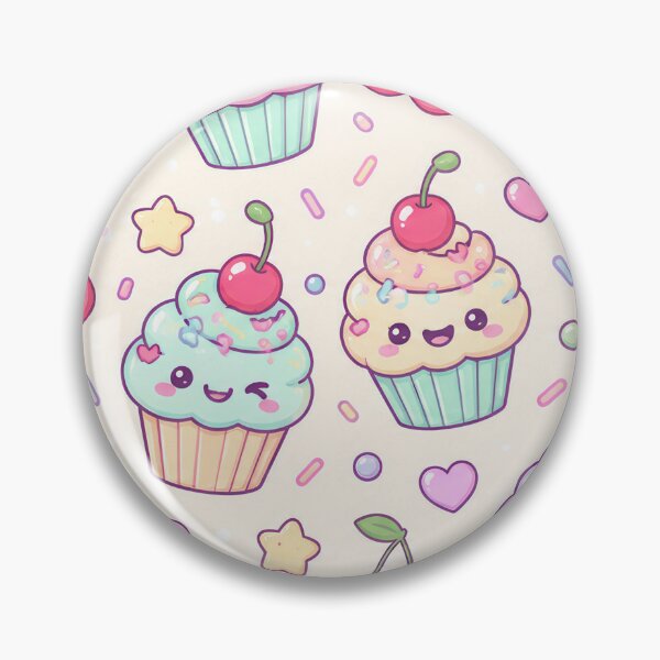 Item preview, Kawaii Cherry Cupcake Pastel Sweets Pattern designed and sold by Soft Berry Studio.