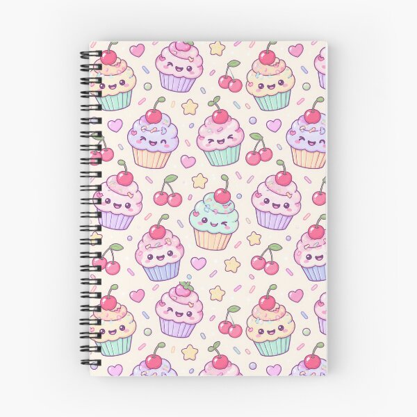 Item preview, Kawaii Cherry Cupcake Pastel Sweets Pattern designed and sold by Soft Berry Studio.