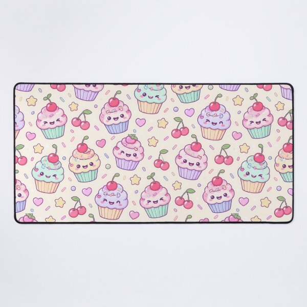 Item preview, Kawaii Cherry Cupcake Pastel Sweets Pattern designed and sold by Soft Berry Studio.