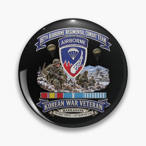 Item preview, 187th Airborne Regimental Combat Team - Korean War w scene - KOREAN SVC - 3D - Enhanced designed and sold by Military Insignia Products.