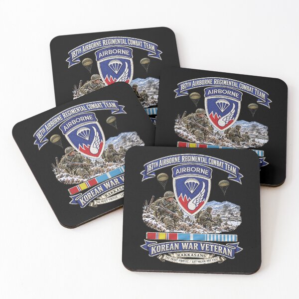 Item preview, 187th Airborne Regimental Combat Team - Korean War w scene - KOREAN SVC - 3D - Enhanced designed and sold by Military Insignia Products.