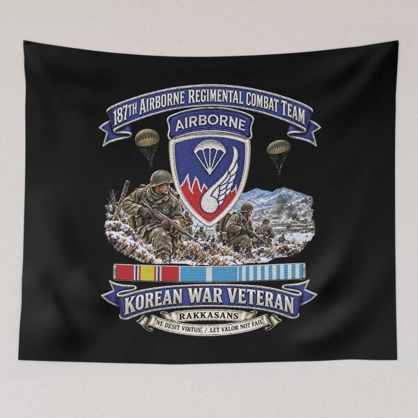 Item preview, 187th Airborne Regimental Combat Team - Korean War w scene - KOREAN SVC - 3D - Enhanced designed and sold by Military Insignia Products.