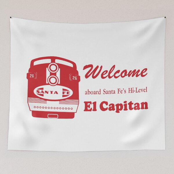Item preview, Welcome Aboard the El Capitan - Red and White designed and sold by Trains-and-Rail.
