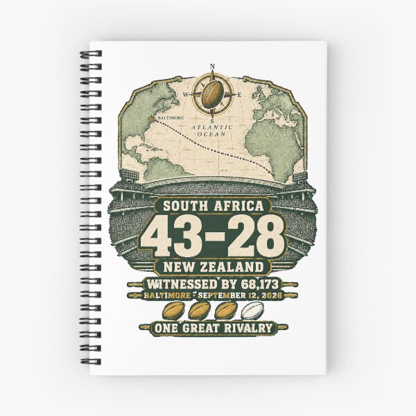 Artikelvorschau, Historisches Ergebnis des Baltimore Transatlantic Rugby-Spiels: 43-28 entworfen und verkauft von HippyTees.