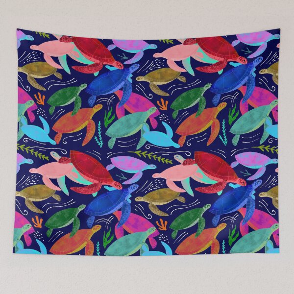 Item preview, Colorful Sea Turtles Pattern designed and sold by Mermaid-set.