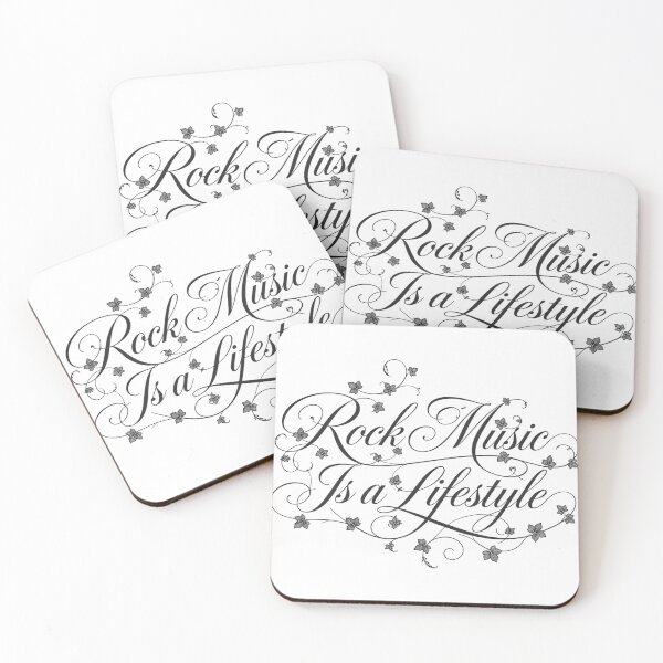 Item preview, Rock Music Is A Lifestyle Elegant Script Typography designed and sold by VisualVerseLab.