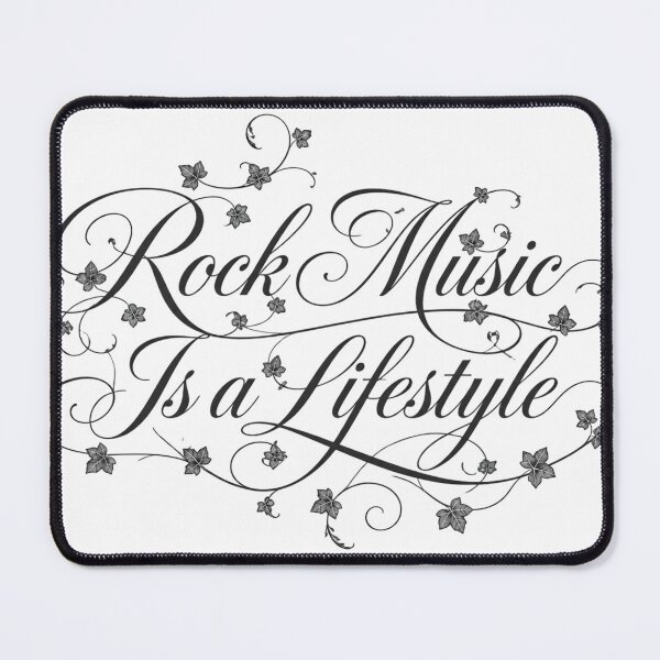 Item preview, Rock Music Is A Lifestyle Elegant Script Typography designed and sold by VisualVerseLab.