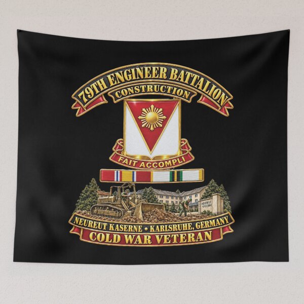 Item preview, 79th Engineer Battalion - Construction - Neureut Kaserne, Karlseuhe, Germany, Cold War SVC - 3D - Enhanced designed and sold by Military Insignia Products.