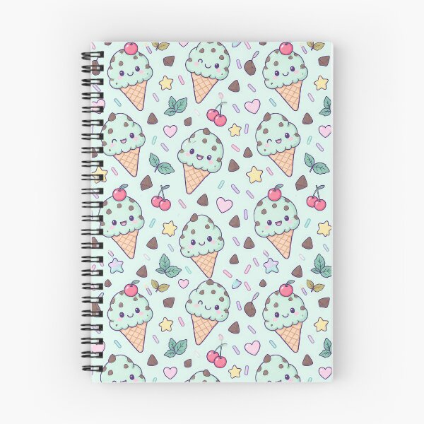 Item preview, Kawaii Mint Chocolate Ice Cream Cake Pattern designed and sold by Soft Berry Studio.