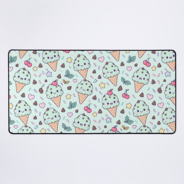 Item preview, Kawaii Mint Chocolate Ice Cream Cake Pattern designed and sold by Soft Berry Studio.