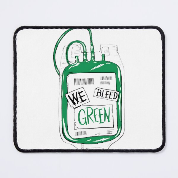 Item preview, We Bleed Green Inspirational Sports and Team Spirit Design designed and sold by asnami.