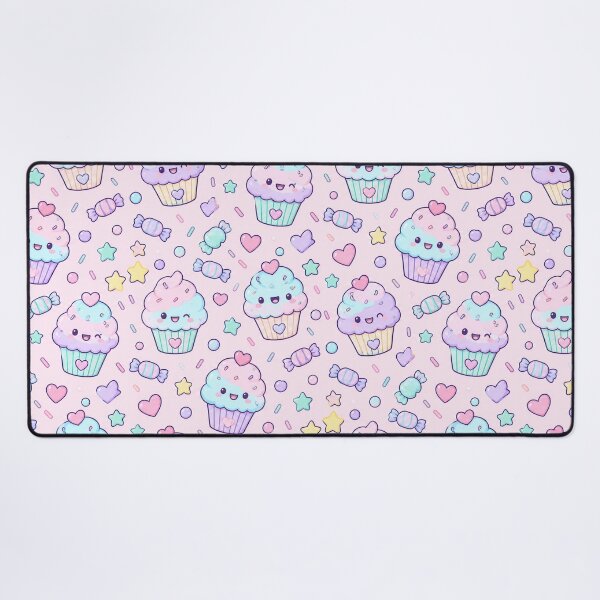 Item preview, Kawaii Cotton Candy Cupcake Pastel Pattern designed and sold by Soft Berry Studio.