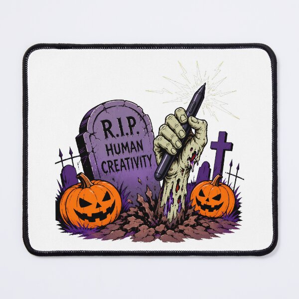 Item preview, RIP Human Creativity Digital Creator Zombie Halloween designed and sold by chattsuede.