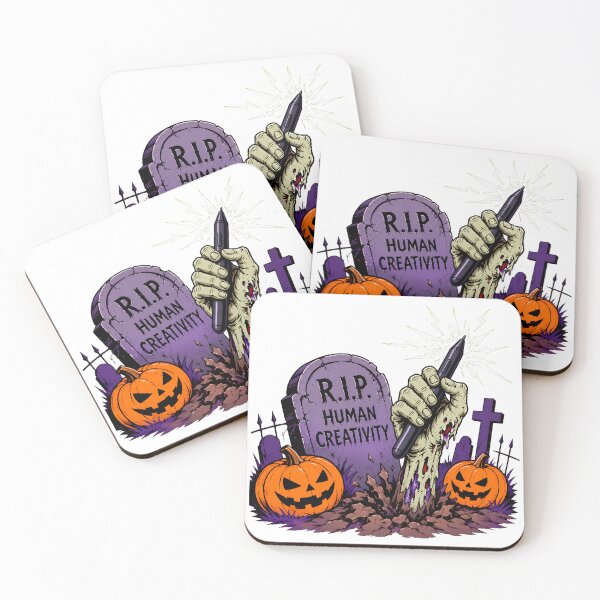 Item preview, RIP Human Creativity Digital Creator Zombie Halloween designed and sold by chattsuede.