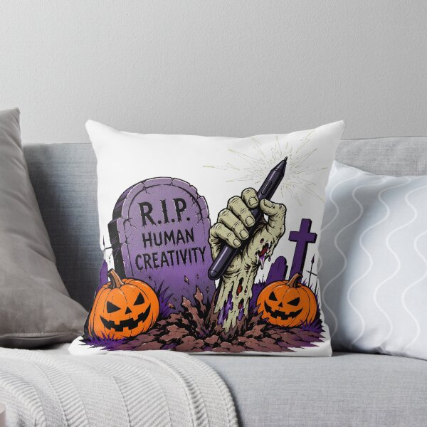 Item preview, RIP Human Creativity Digital Creator Zombie Halloween designed and sold by chattsuede.