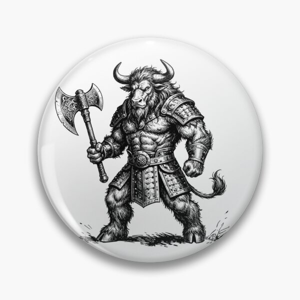 Item preview, Vintage comic Minotaur high contrast art designed and sold by MemoryZoneOfficial.