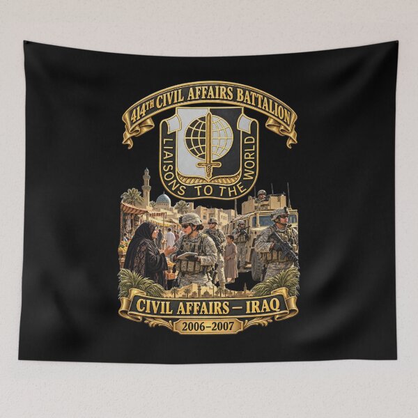 Item preview, 414th Civil Affairs Battalion - DUI - Iraq - 2006 - 2007 - 3D - Enhanced designed and sold by Military Insignia Products.