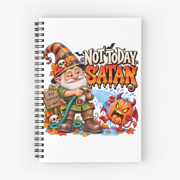 Item preview, Not Today Satan Halloween Gnome designed and sold by J-CCreations.