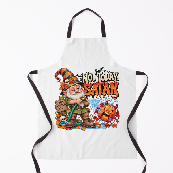 Item preview, Not Today Satan Halloween Gnome designed and sold by J-CCreations.