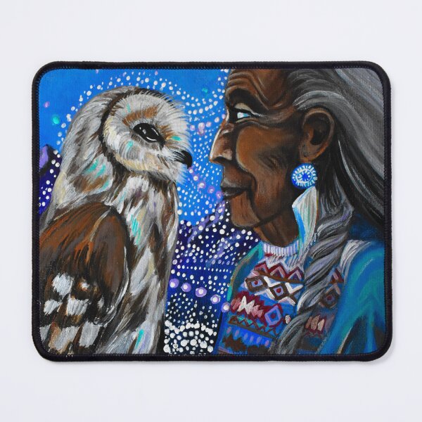 Item preview, Wise Woman and Owl Under Night Sky designed and sold by Rachel Blackwell.