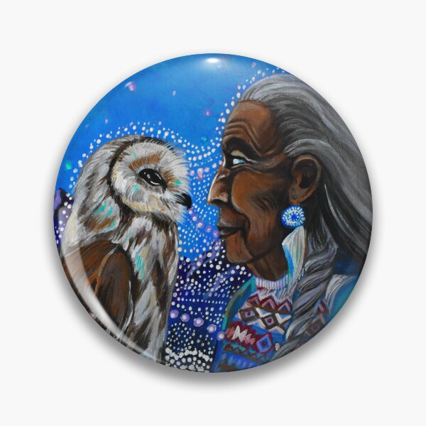 Item preview, Wise Woman and Owl Under Night Sky designed and sold by Rachel  Blackwell.