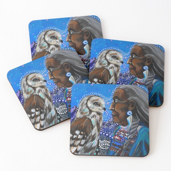 Item preview, Wise Woman and Owl Under Night Sky designed and sold by Rachel  Blackwell.
