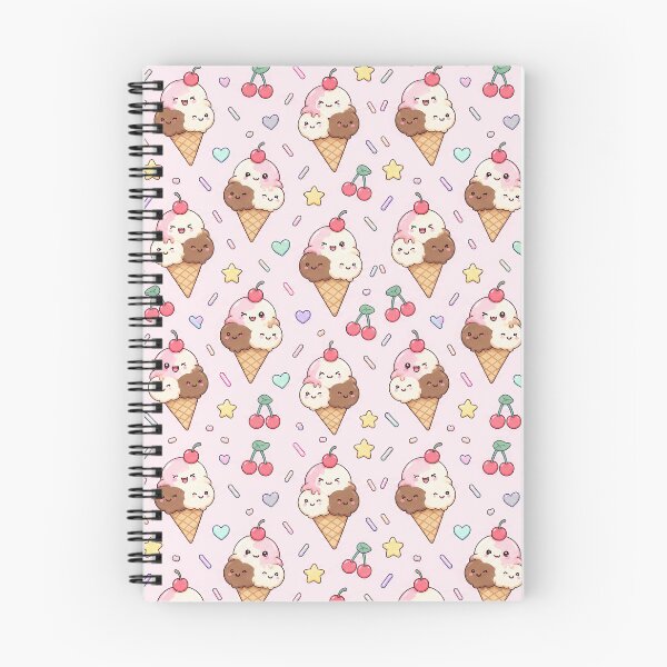 Item preview, Kawaii Neapolitan Ice Cream Pastel Pattern designed and sold by Soft Berry Studio.