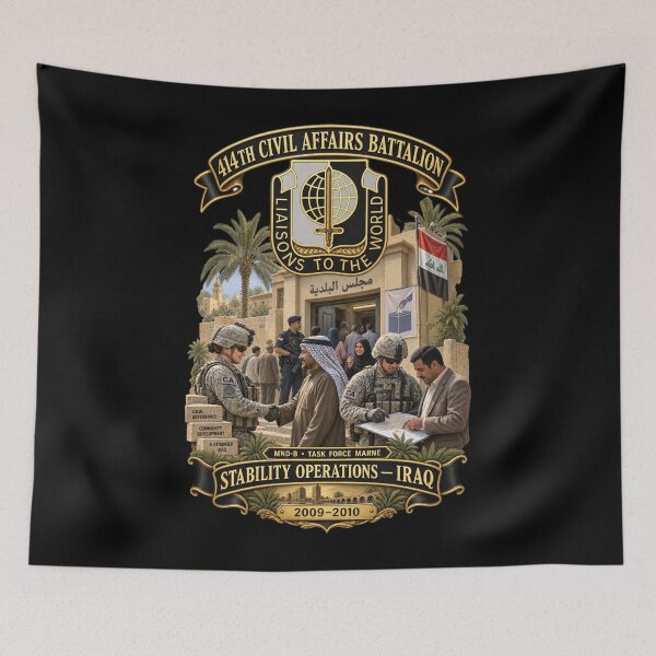 Item preview, 414th Civil Affairs Battalion - DUI - Stability Operations - Iraq - 2009 - 2010 - 3D - Enhanced designed and sold by Military Insignia Products.