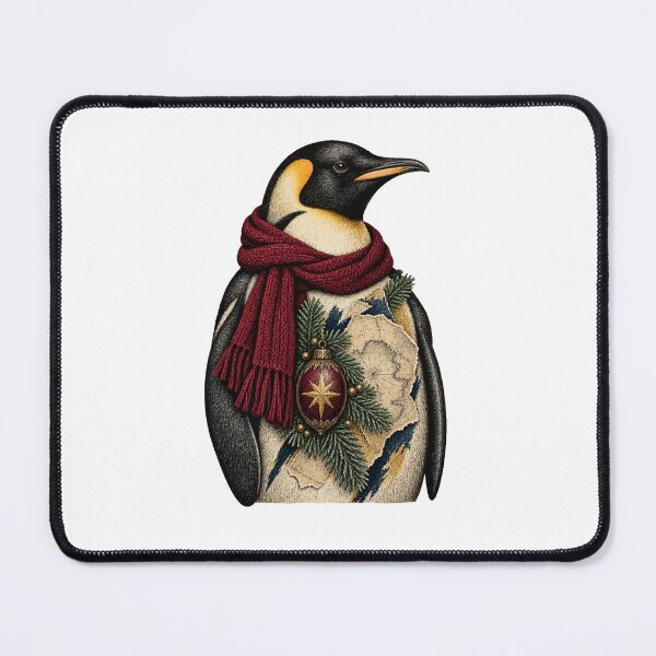 Item preview, Emperor penguin guards a starry Christmas ornament designed and sold by TaruHonu.