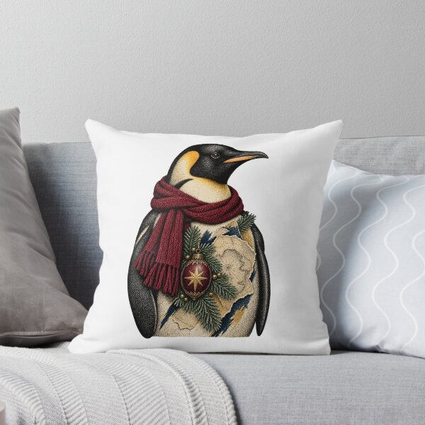 Item preview, Emperor penguin guards a starry Christmas ornament designed and sold by TaruHonu.