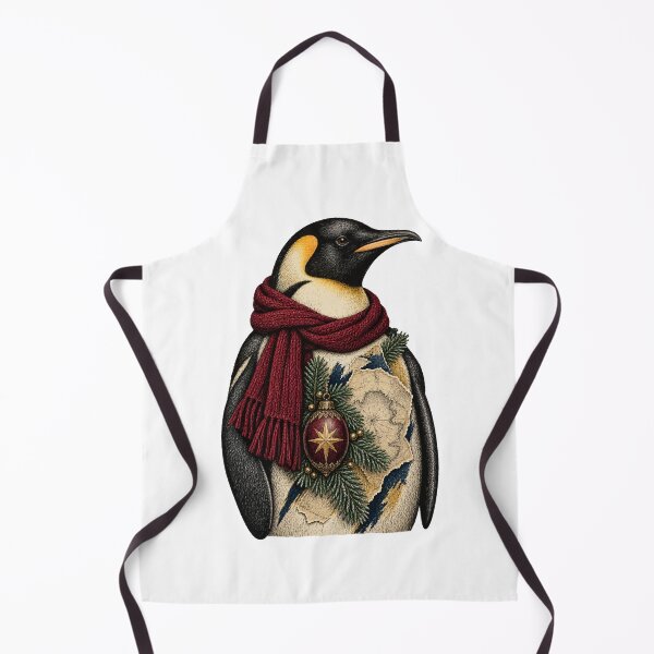 Item preview, Emperor penguin guards a starry Christmas ornament designed and sold by TaruHonu.