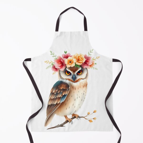 Item preview, Owl With Floral Crown designed and sold by ARTAFACT.