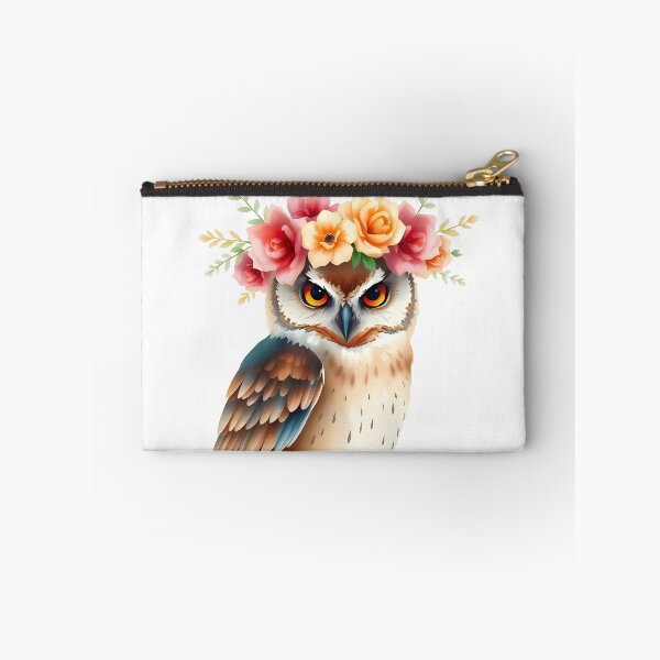Item preview, Owl With Floral Crown designed and sold by ARTAFACT.