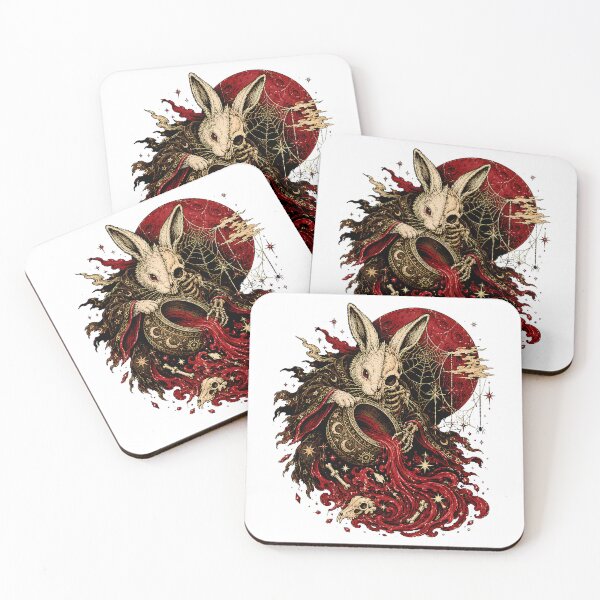 Item preview, Gothic Occult Celestial Rabbit Blood Moon Witchcore designed and sold by chattsuede.