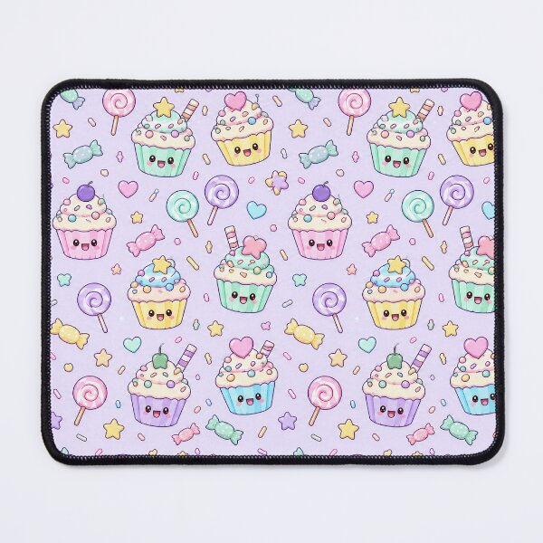 Item preview, Kawaii Candy Cupcake Pastel Sweets Pattern designed and sold by Soft Berry Studio.