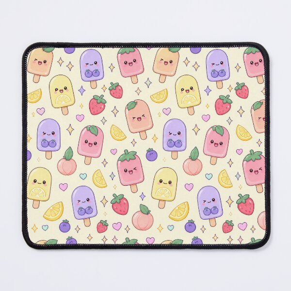 Item preview, Kawaii Fruit Popsicle Pastel Pattern designed and sold by Soft Berry Studio.