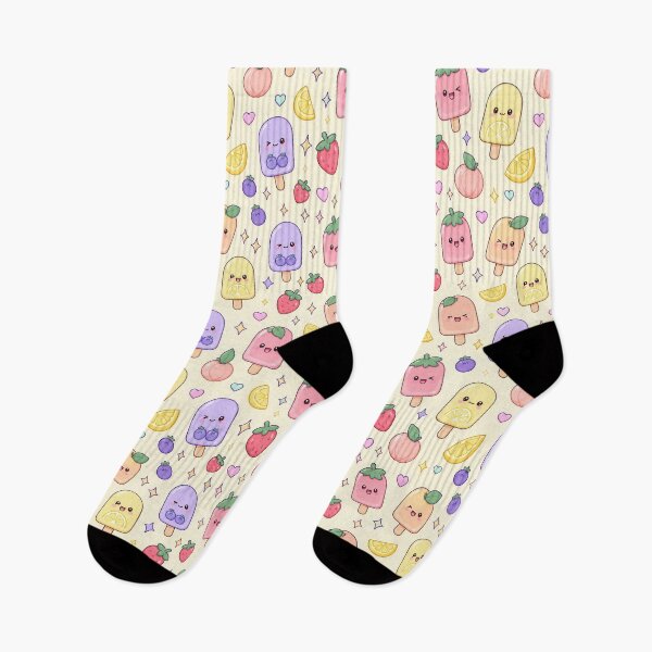 Item preview, Kawaii Fruit Popsicle Pastel Pattern designed and sold by Soft Berry Studio.