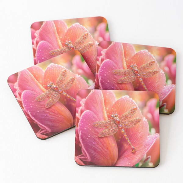 Item preview, Coral tulip and jeweled dragonfly designed and sold by KingsArtworx 2.