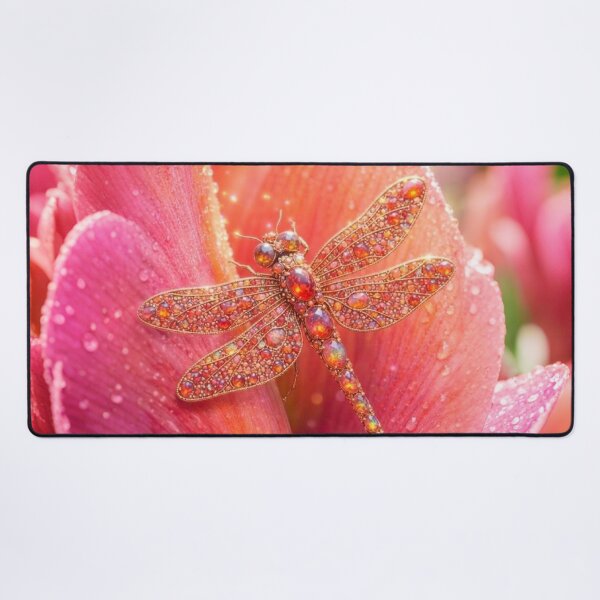 Item preview, Coral tulip and jeweled dragonfly designed and sold by KingsArtworx 2.