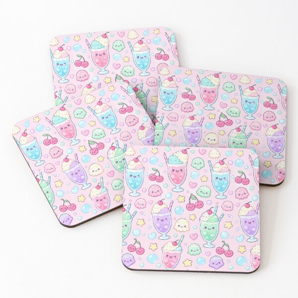 Item preview, Kawaii Ice Cream Float Pastel Pattern designed and sold by Soft Berry Studio.