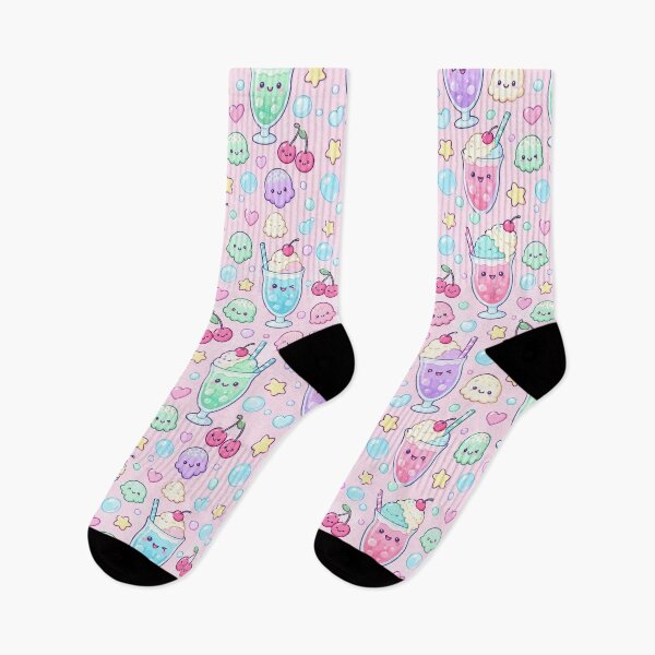 Item preview, Kawaii Ice Cream Float Pastel Pattern designed and sold by Soft Berry Studio.