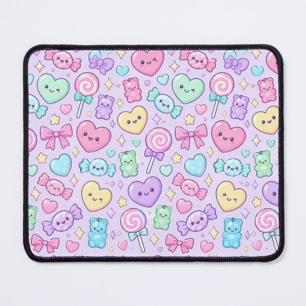 Item preview, Kawaii Candy Heart Mix Pastel Pattern designed and sold by Soft Berry Studio.