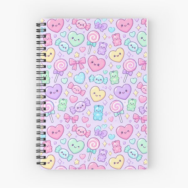 Item preview, Kawaii Candy Heart Mix Pastel Pattern designed and sold by Soft Berry Studio.