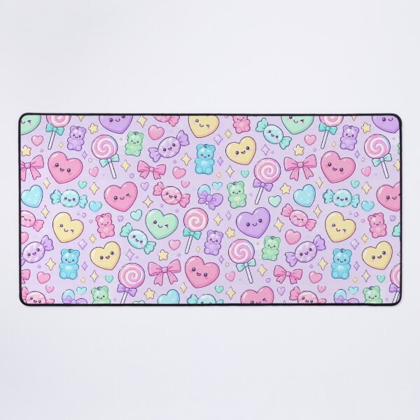 Item preview, Kawaii Candy Heart Mix Pastel Pattern designed and sold by Soft Berry Studio.