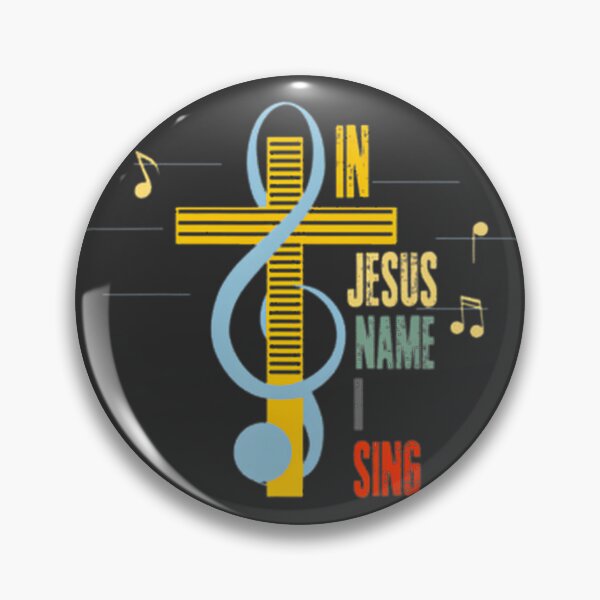 Item preview, In Jesus Name I Sing Vintage Music Note Cross Design designed and sold by mandacek.