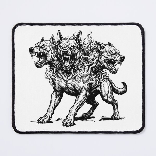 Item preview, Three headed Cerberus hound dark mythical art designed and sold by MemoryZoneOfficial.