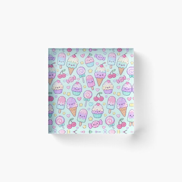 Item preview, Kawaii Sweet Treat Party Pastel Pattern designed and sold by Soft Berry Studio.