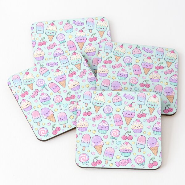 Item preview, Kawaii Sweet Treat Party Pastel Pattern designed and sold by Soft Berry Studio.