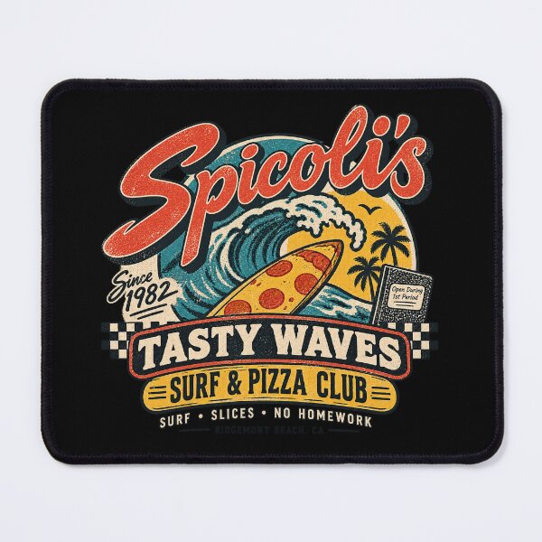 Item preview, Spicoli’s Tasty Waves Surf & Pizza Club designed and sold by OriginalGamer55.